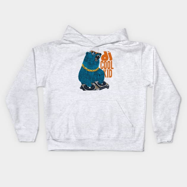 DJ Cool Kid Kids Hoodie by Mako Design 